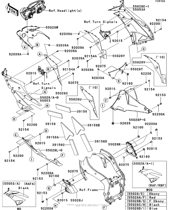 ZX600 Cowling Lowers(1 / 2)(Raf&sim;rbf)