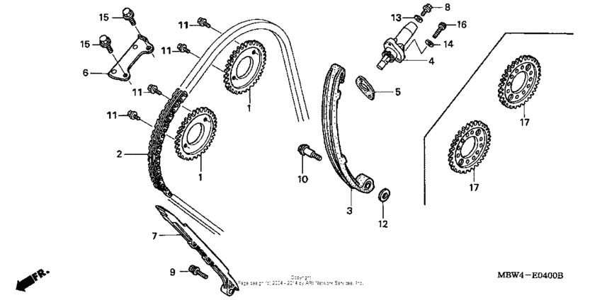 Cam chain + tensioner