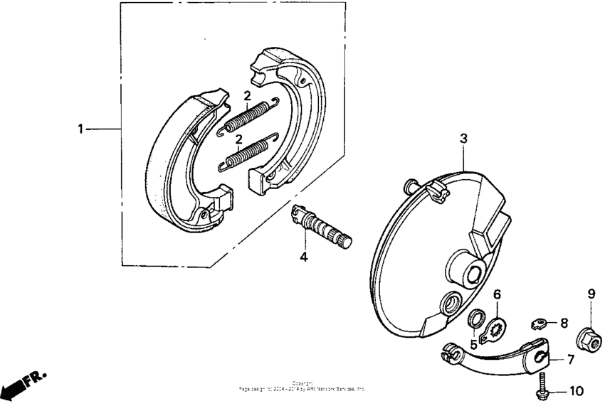 Front brake + front brake panel