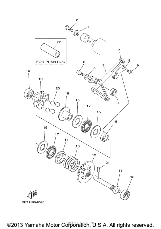 YZ125M1 Регулятор,вед .звезда