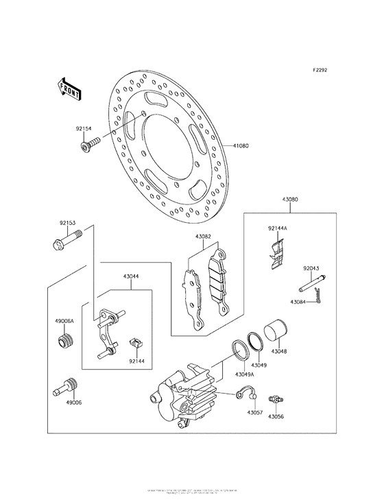 VN900 Передний тормоз
