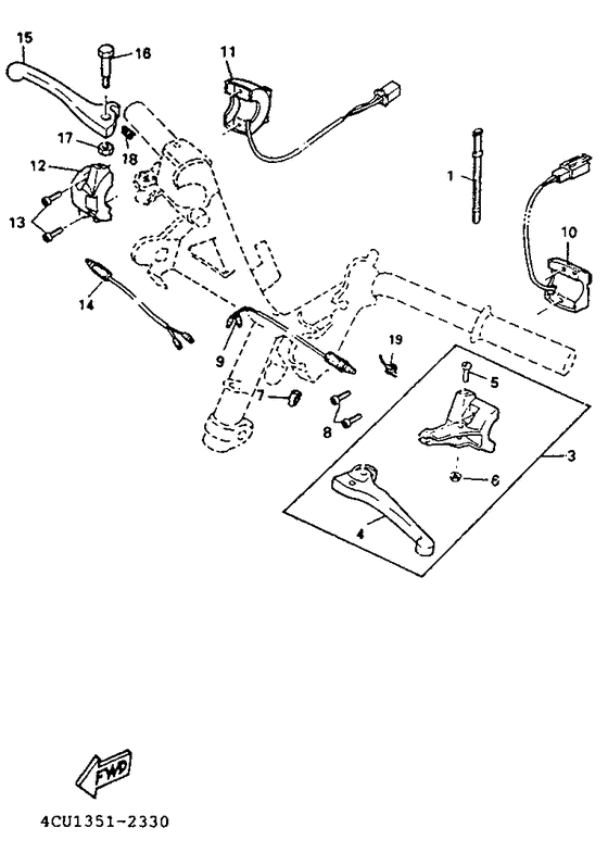 Handle switch. lever
