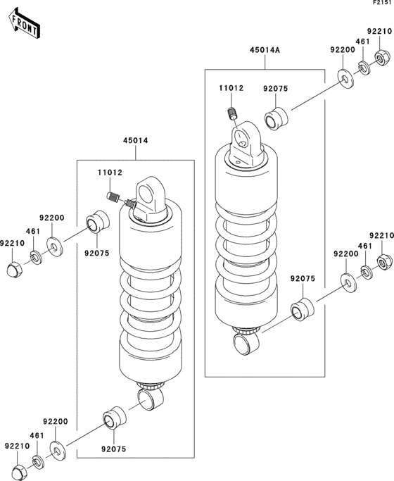 VN1500 Подвеска  /  амортизатор