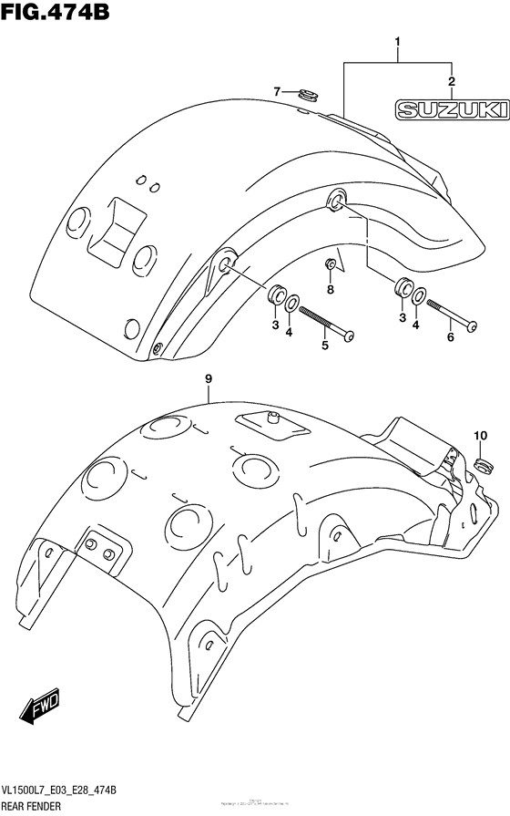 Rear Fender (Vl1500Bl7 E28)