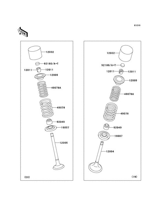 KLX300R Клапан
