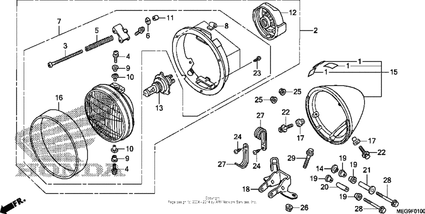 VT750C Headlight (1)