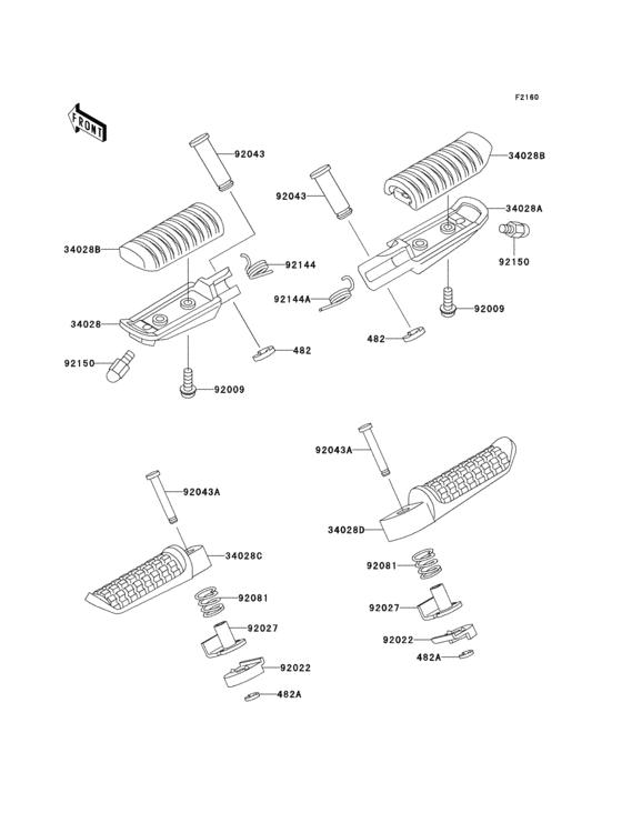 ZR750 Подножки