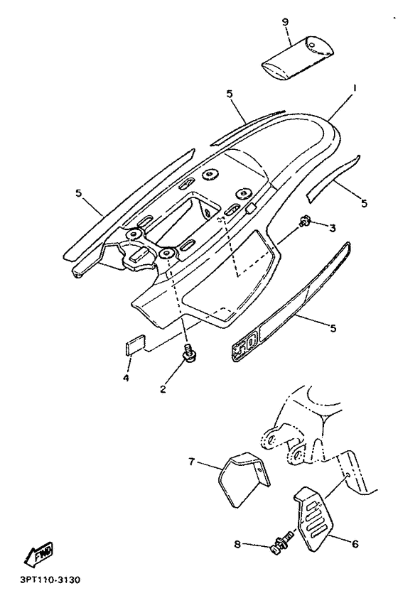 PW50 Side cover  /  oil tank