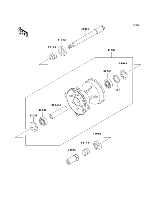 Front hub(kx500-e4/e5)