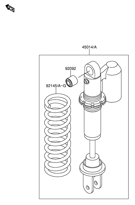 RM65 Абсорбер удавный в сборе задний