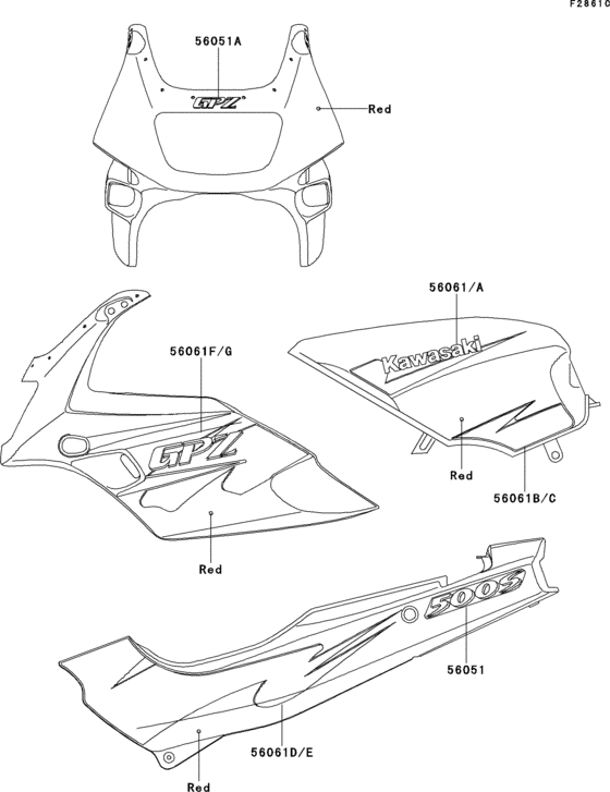  Decals(red)(ex500-e2)