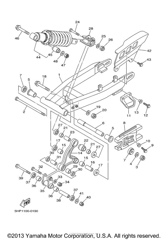 TT125RM Rear arm. suspension