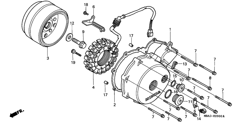 Left crankcase cover/ generator