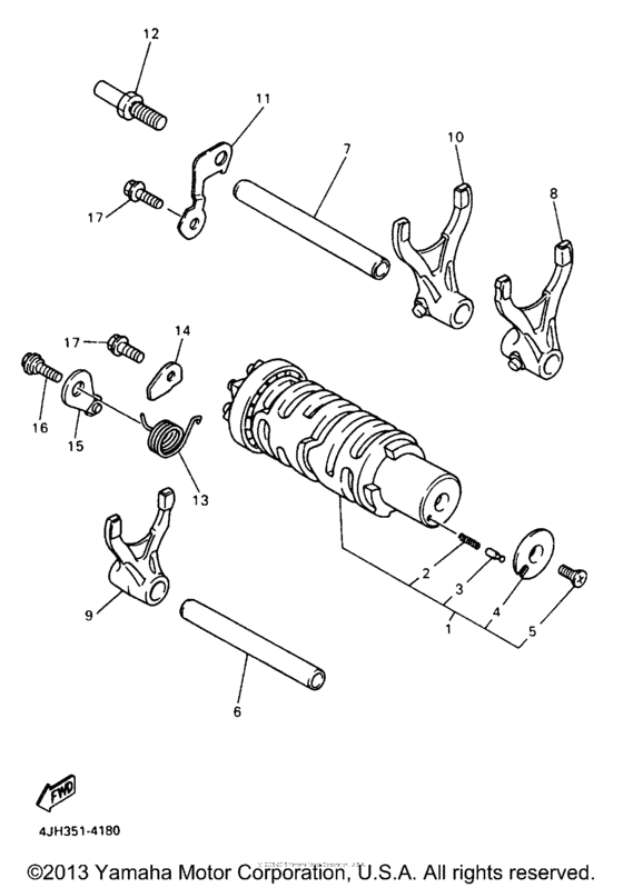 YZF600RJC Копирный вал