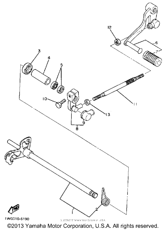FZR400W Вал переключения