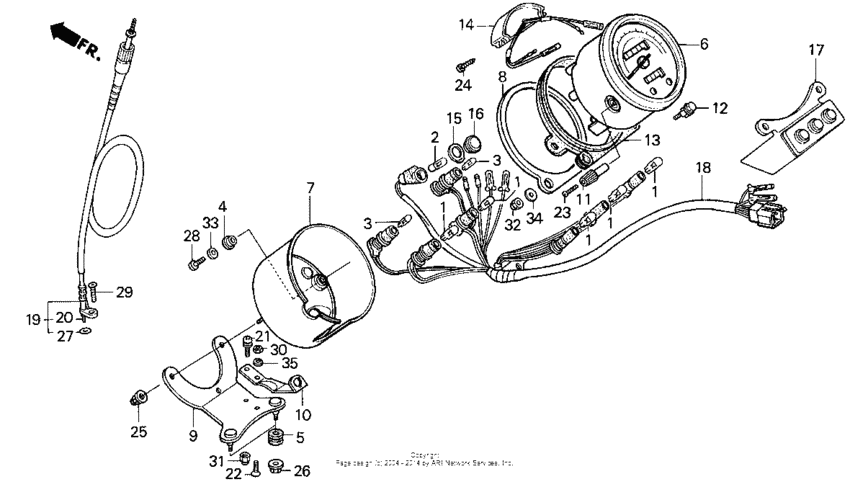 Vt1100c speedometer 95-96