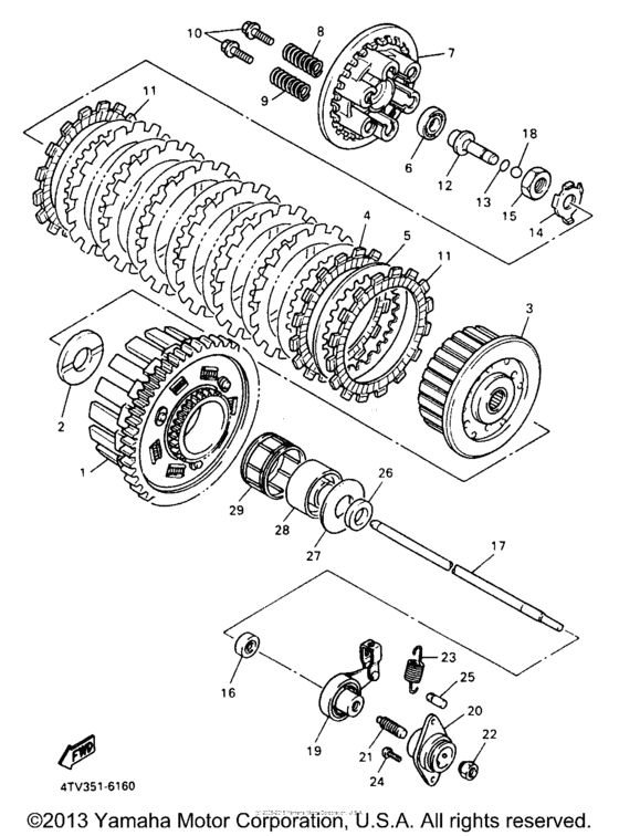 YZF600RJ Сцепление