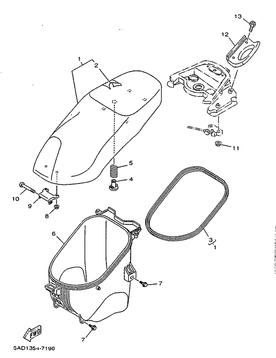 YN50R Сиденье