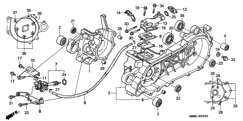 Crankcase/oil pump