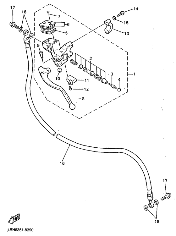 Front master cylinder 3