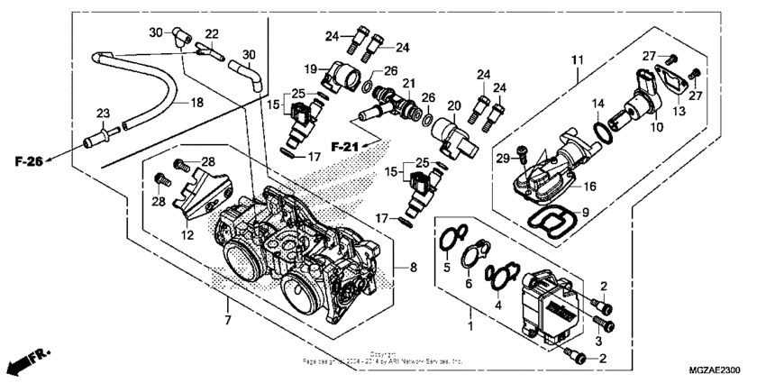 CB500F (ABS) Корпус Дросселя