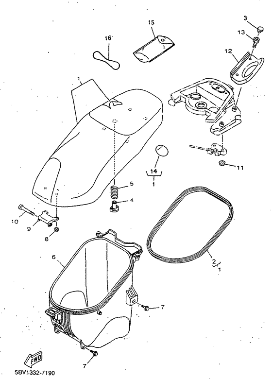 YN50R Сиденье