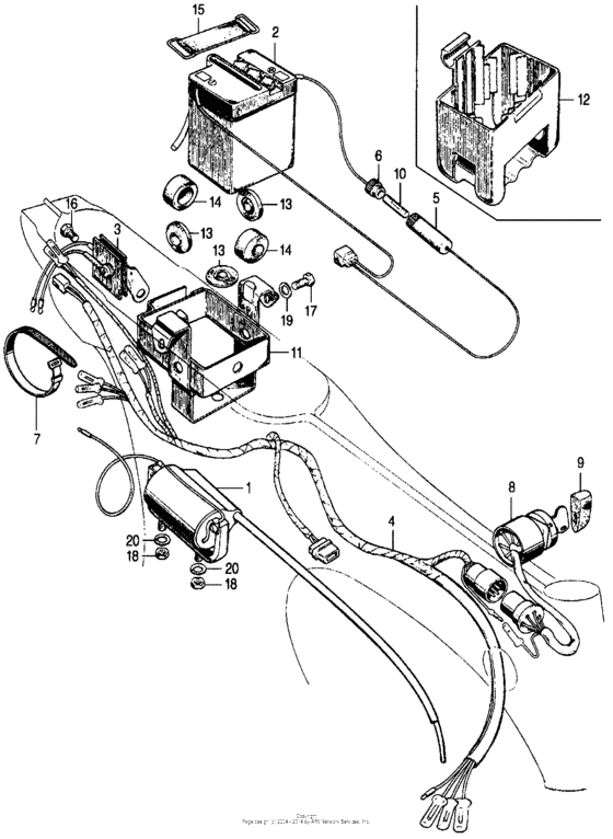 Wire harness + battery