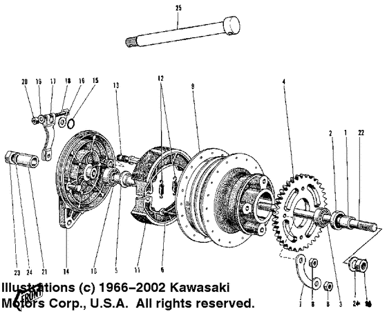  Rear hub / brake