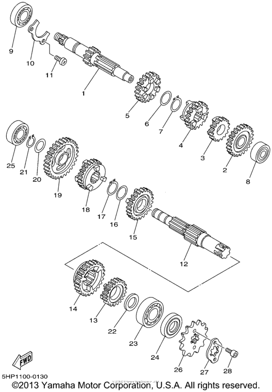 TTR125LP Трансмиссия