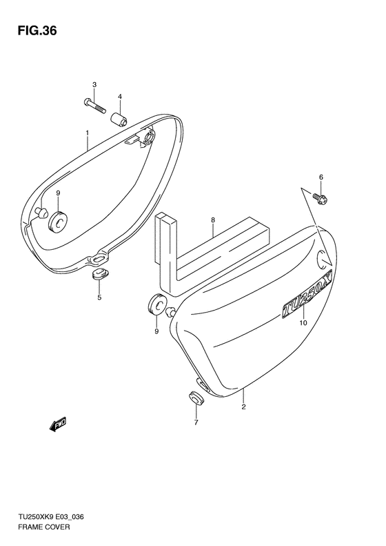 TU250 Обтекатель задний