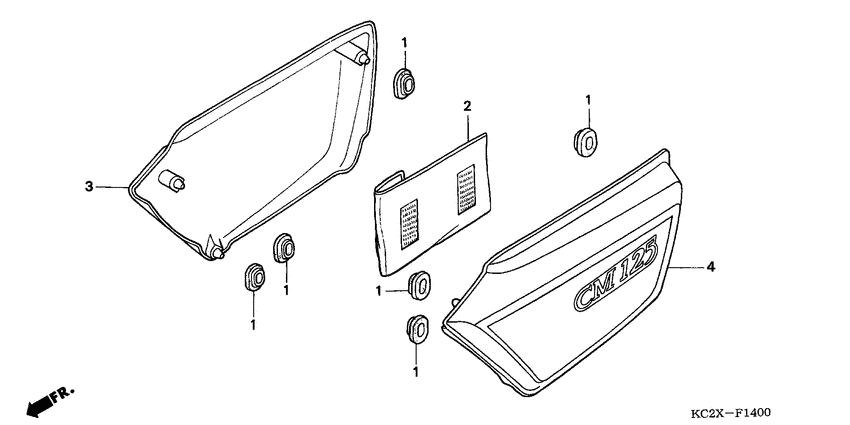 CM125C Боковая крышка