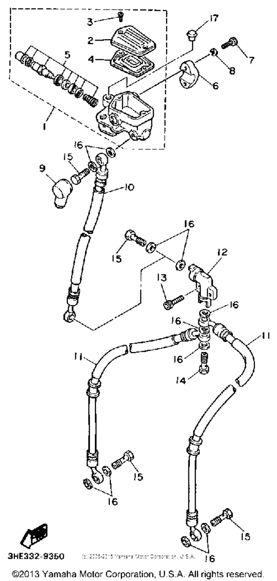 FZR600RB Главный тормозной цилиндр