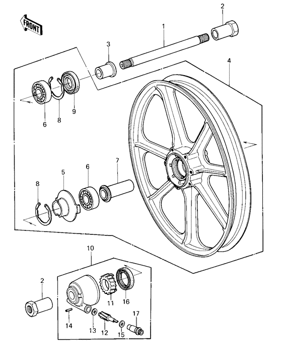Front wheel/hub