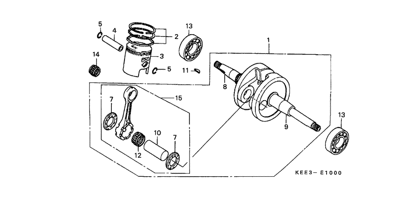 Crankshaft/piston