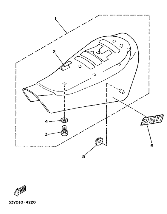 TY250S Сиденье