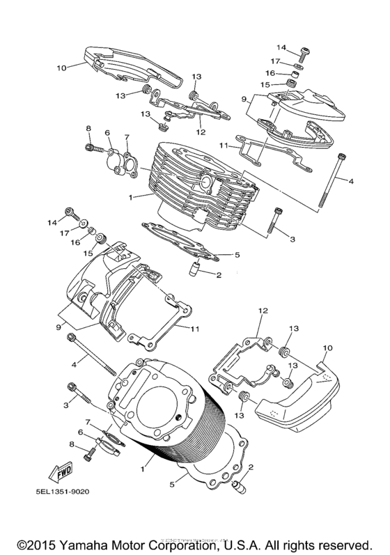 XVS1100MC Цилиндры
