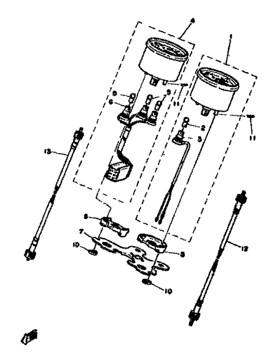 Speedometer. tachometer