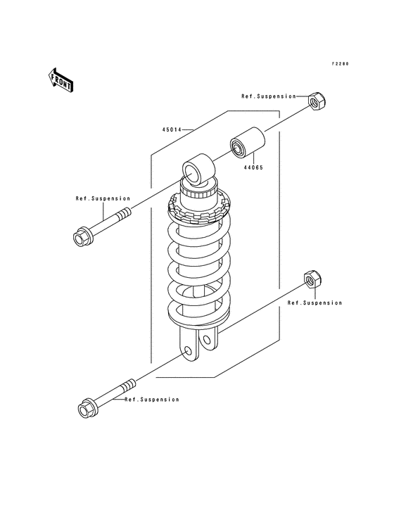 ZX600 Абсорбер удавный в сборе задний