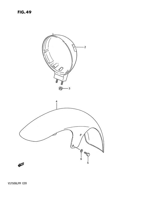 Headlamp housing - front fender