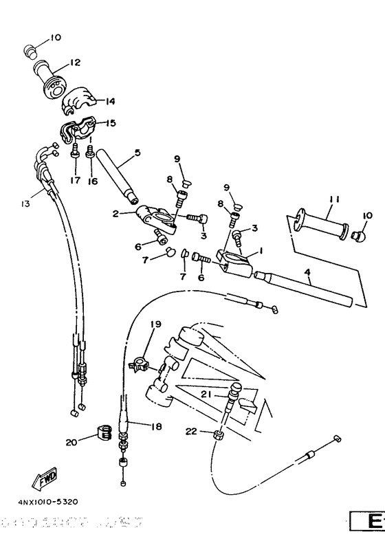 Steering handle. cable