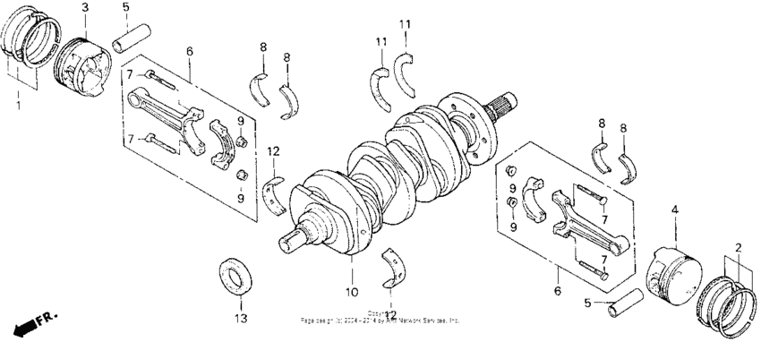 GL1500A Коленвал