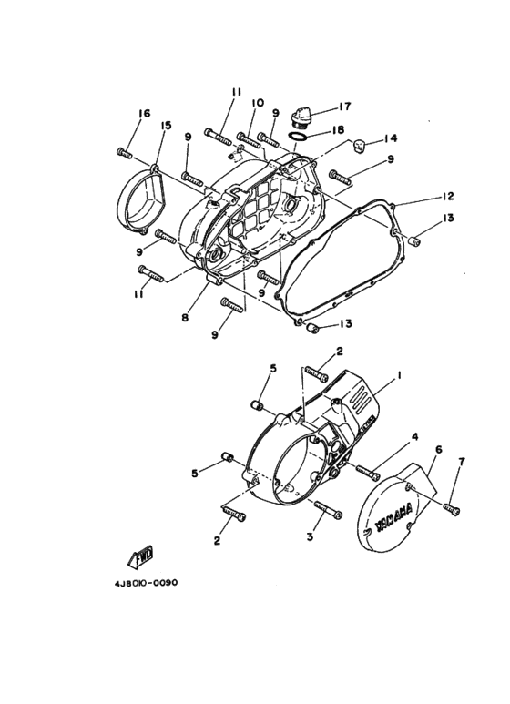 Crankcase cover ass`y  (v