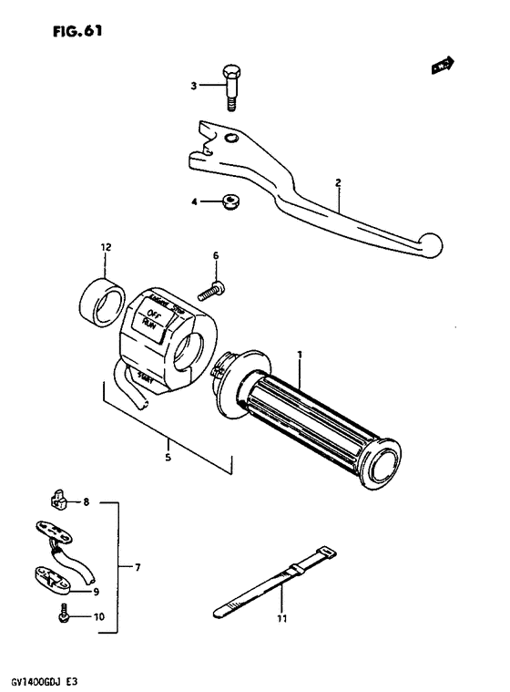 Right handle switch gv1400gtg