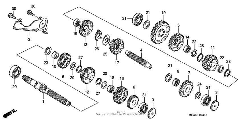 VT750CA Трансмиссия