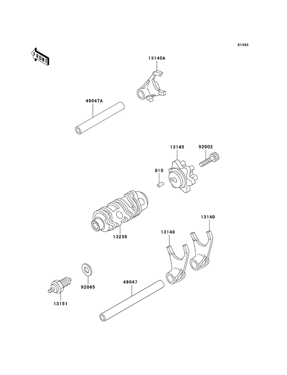 KL250 Переключение / вилка переключения
