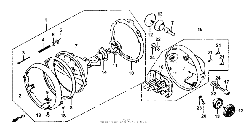Gl1100 headlight