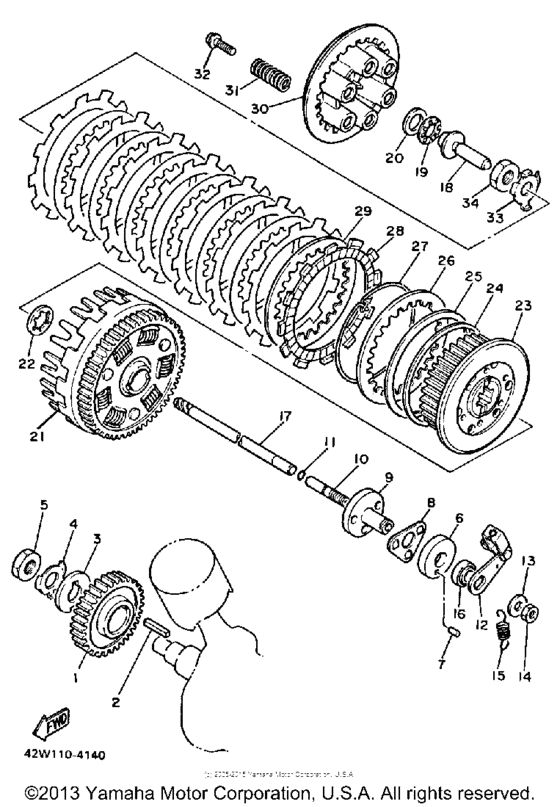 XV700LC Сцепление