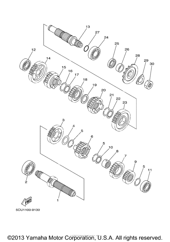 YZ250R Трансмиссия