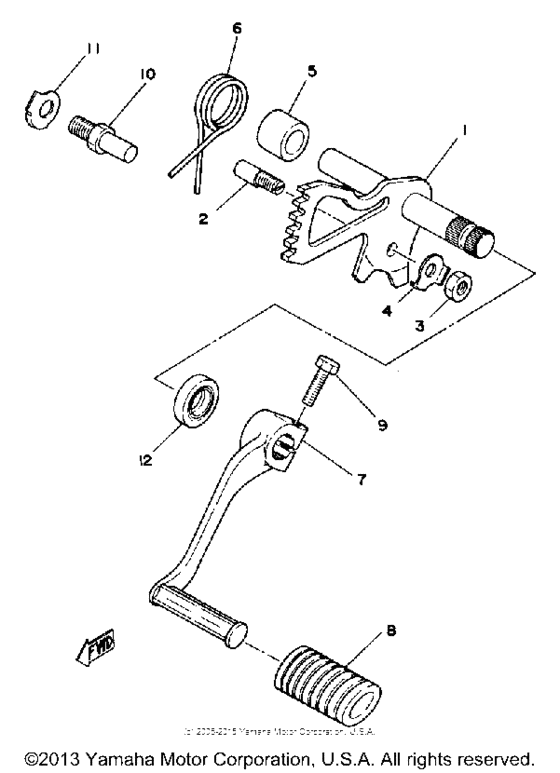 Shift shaft pedal