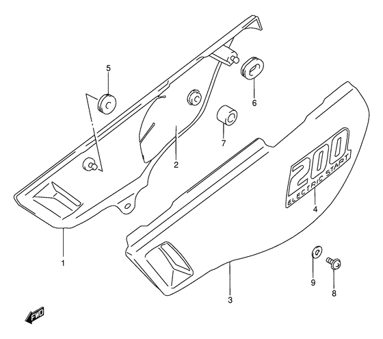 DF200 Обтекатель задний